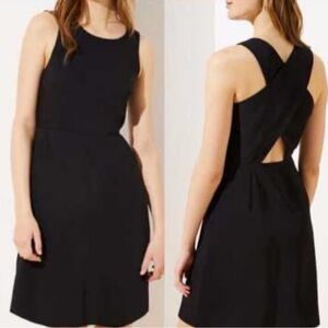 LOFT Black Backless Dress